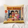 B-Bobs B-Burgers Cushion Cover Summer Coolness Linen Fabric Double-Sided Printing Pillow Case Sofa Home Decor Gift