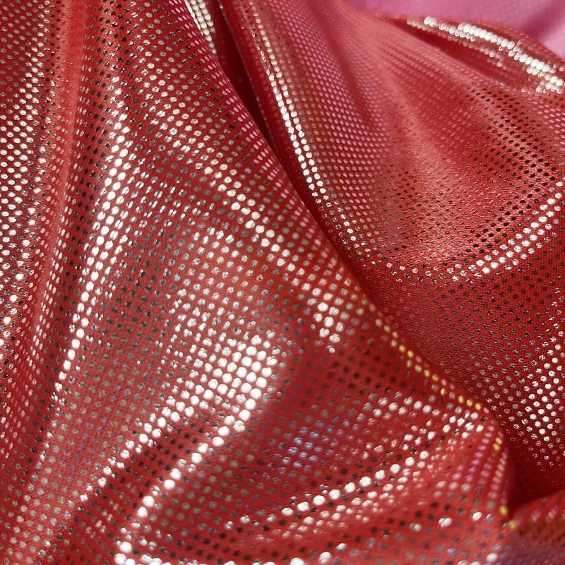 100x150cm Shiny Laser Dot Flocked Elastic Fabric High Stretch Knitting for Costume Stage Decor Sofa Backpack Diy Crafts