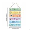 Kids Room Plaque Pastel Colors Coastal Wall Sign Lightweight Wooden Hanging for Nursery