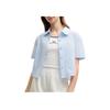 FILA X TIM LAHAN Stone Skin-Friendly Comfortable Fashion Soft Short Sleeve Shirt Women shirts Blue F51W529403F-LB