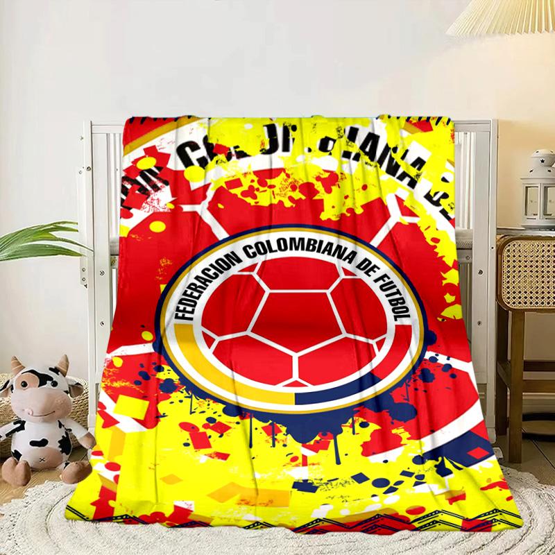 Colombian national football team Portable Blanket/Soft Blanket Bedding Blanket Suitable for Travel Camping Living Rooms Offices Sofas Fan Gifts