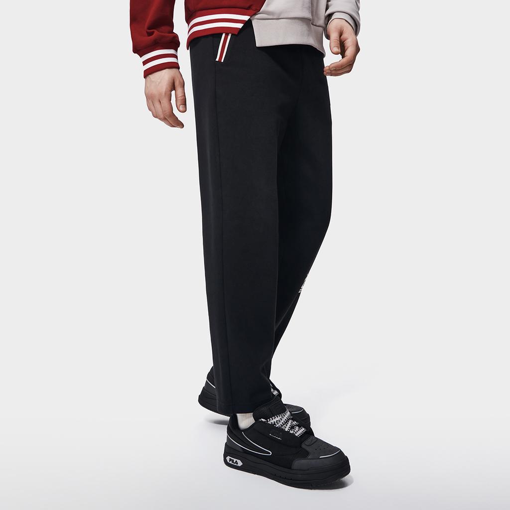 Fila X MIHARA YASUHIRO Letter Solid Color Straight Loose Casual Pants Men Pants Black F11M313601F-BK