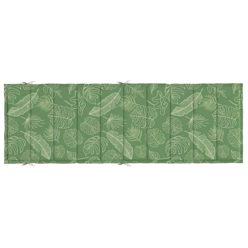 Sun Lounger Cushion with Leaf Pattern Oxford Fabric