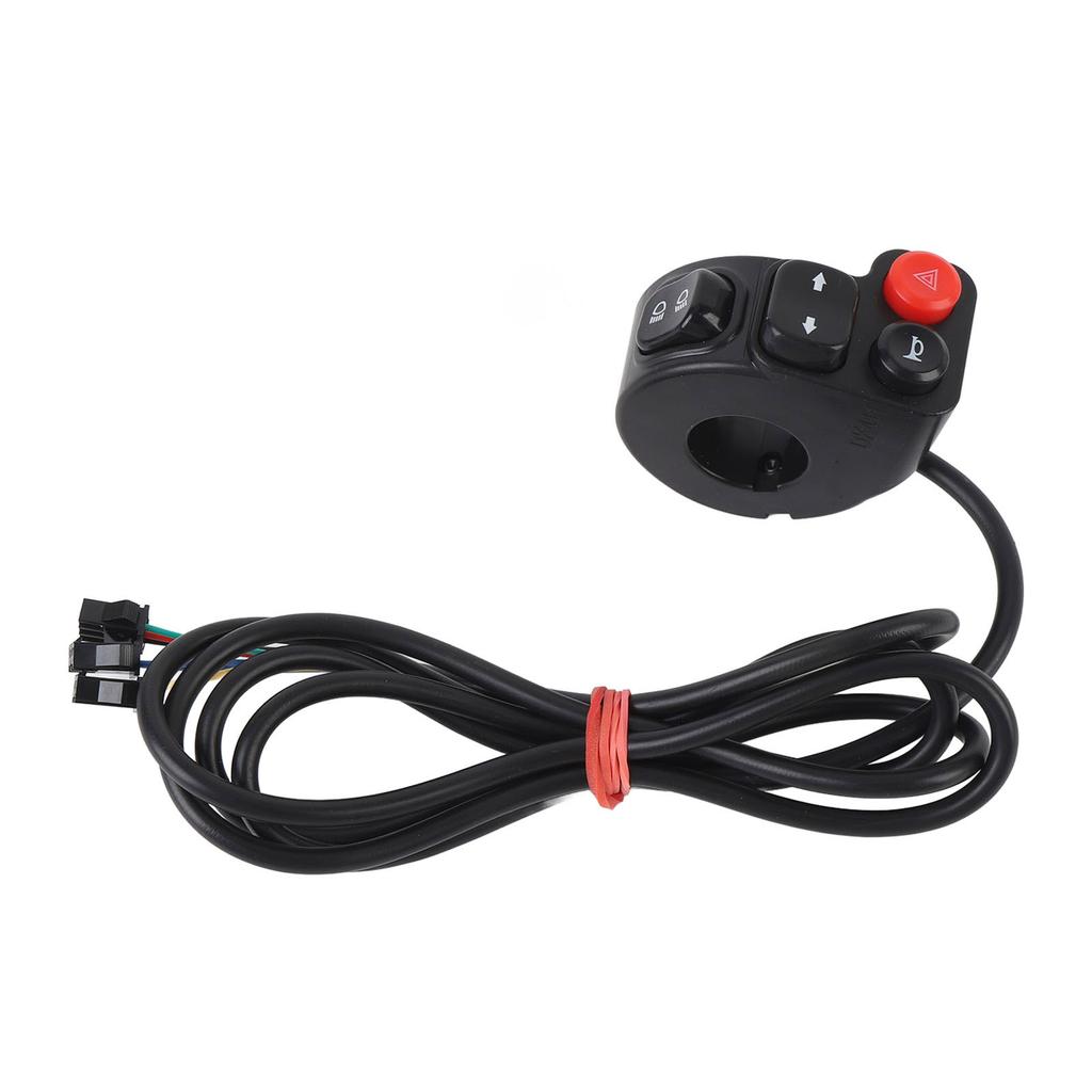 4 In 1 Motorcycle Handlebar Switch Headlight Horn Turn Signal Switch 4.92ft Cable for Electric Bike Scooter