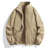 Large Size New Hoodless Stand-up Collar Jacket Men's Spring and Autumn Tide Brand Outdoor Casual Jacket