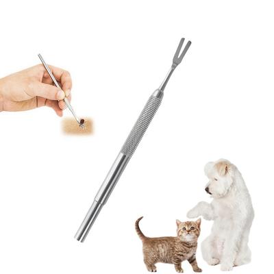 1Pc Stainless Steel Dog Tick Remover - Easy-To-Grip V-Shaped Head, No Residue, Convenient To Carry And Durable, Suitable For Home Or Travel Use, Tick