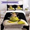 3dílná sada povlečení Shrek Uzavírání na zip Obsahuje 1 povlak na přikrývku a 2 povlaky na polštář, Měkké a pohodlné pro všechna roční období.