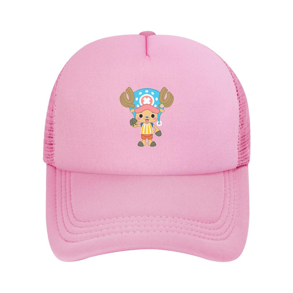Kawaii onepieces Tony Tony Chopper Trucker Hat Adult Fitted Mesh Baseball Caps Polyester Adjustable Racing Cap
