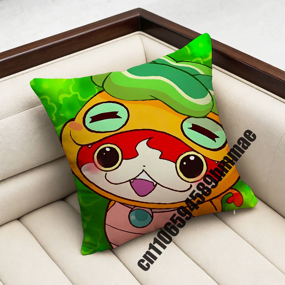 For Cute Cartoon J-Jibanyan Throw Pillow Case Sham 45X45Cm 40X40Cm Square Car Pillowcase Pad Cushion Cover