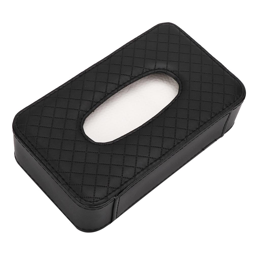 

Car Tissue Box PU Leather Rear Seat Sun Visor Sunroof Paper Napkin Case Holder