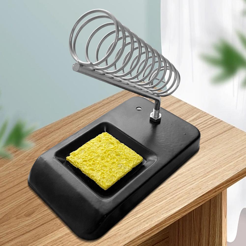 Soldering Tin Stand W/ Welding Cleaning Sponges Soldering Iron Holder Spring Holders Support Electric Soldering Iron Accessories