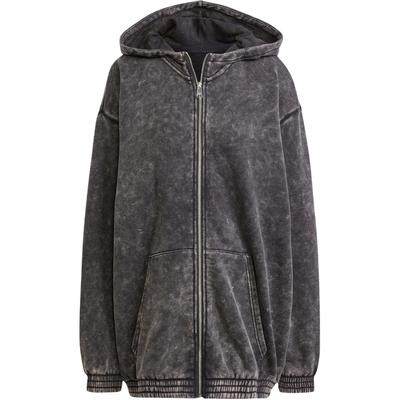 Originals Acid-Washed Oversized Zip Hoodie Women Hoodies Black JJ0331