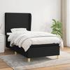 3128343 vidaXL Divan Bed with Mattress Black 100x200 Cm Fabric