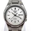 Used SEIKO 5 Automatic Watch with White Dial, Exhibition Case Back, Day-Date - Reason for Discount
