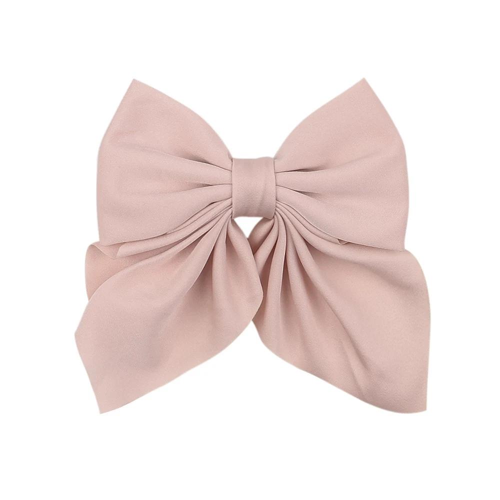 5Piece Mixed Color Ribbon Bow Girls Hair Clips Elegant Solid Color Bow Hair Accessories Hair Clips for Girls Headwear