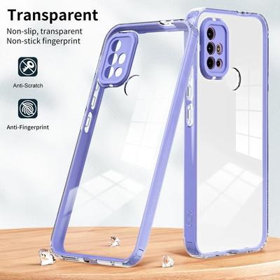Pouzdro na telefon Motorola MOTO G10 G20 G30 G31 G42 G22 E32 G73 Pouzdro Luxusní rámeček na nárazník Jednobarevný průhledný zadní kryt