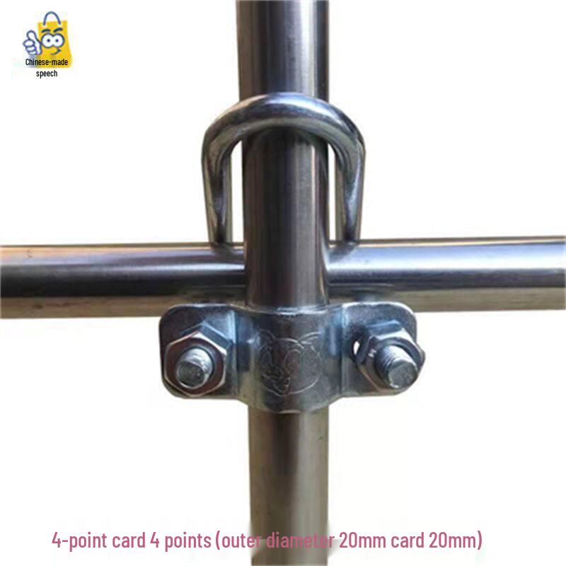 Double U Galvanized Cross Buckle Pipe Clamp & Connector Set for Greenhouse
