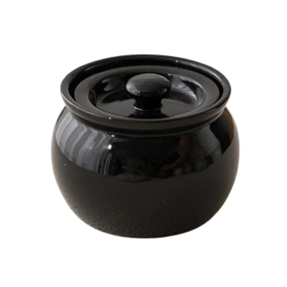1pc/4pcs High quality household 400ml thick large capacity ceramic stew pot with lid stew pot heat-resistant ceramic steamer