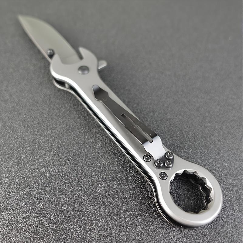 1-piece Multi-function Wrench Outdoor Folding Knife, High-hardness Stainless Steel Knife, Portable Multi-function Pocket Knife