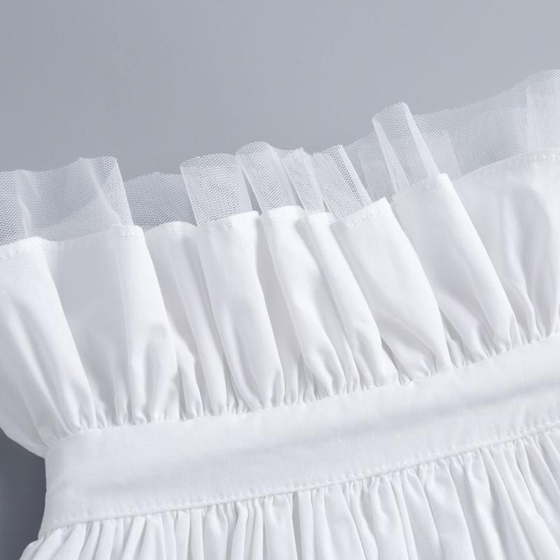 White Detachable Ruffle Collar Accessory Stand Collar Overlay for Portrait Styling, Costume Wear, Layered Outfits