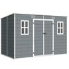10 X 6 Ft Resin Garden Shed, Outdoor Storage Shed with Floor, Windows, Lockable Doors and Vents, Grey