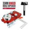 Carpenter Cabinet Door Hinges Punch Jig 35mm Hole Drilling Guide Locator with Fixture Ruler Boring Hinge Hole Opener Template