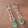 Chrome Diopside Gemstone 925 Sterling Silver Jewelry Handcrafted Earrings 3.33" EE-133-1