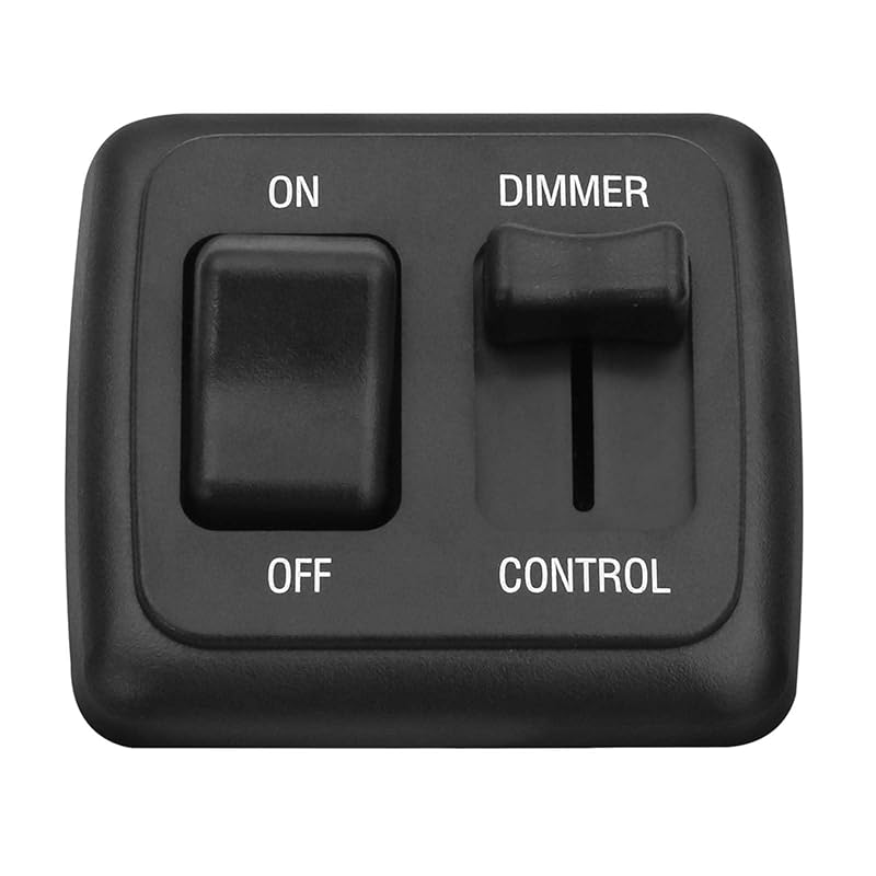 LED stmívač pro obytný vůz 12 Volt, 12V LED stmívač pro světla v obytném voze, Přepínací stmívač DC stmívač pro horní světla pro stmívatelné LED halogenové žárovky,