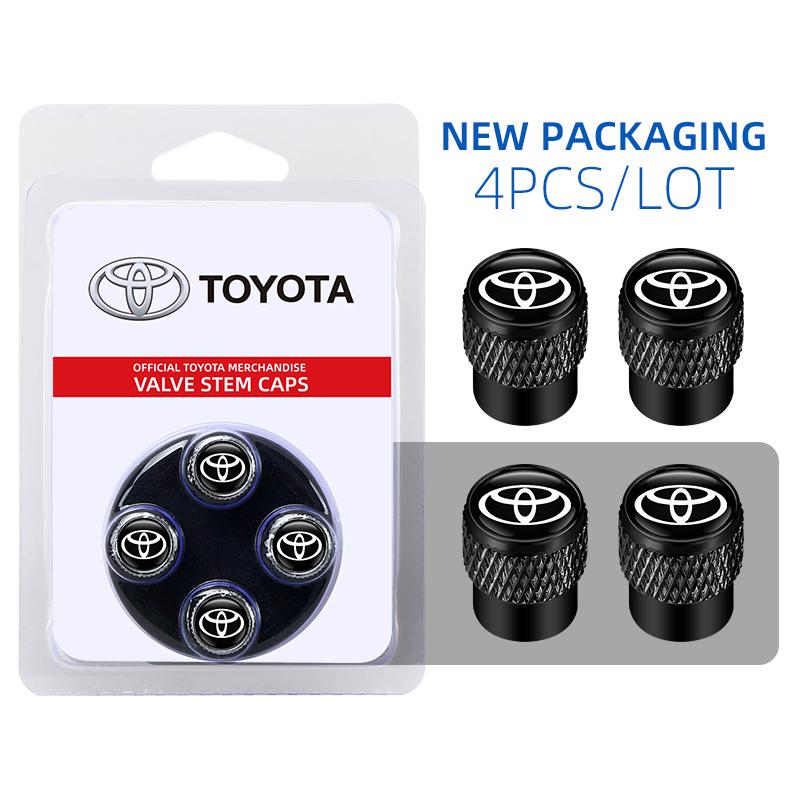 

Box High quality Aluminum Wheel Tire Valve Stem Caps Airtight Covers For Toyota Camry RAV4 Hilux Prius Corolla Yaris чорний