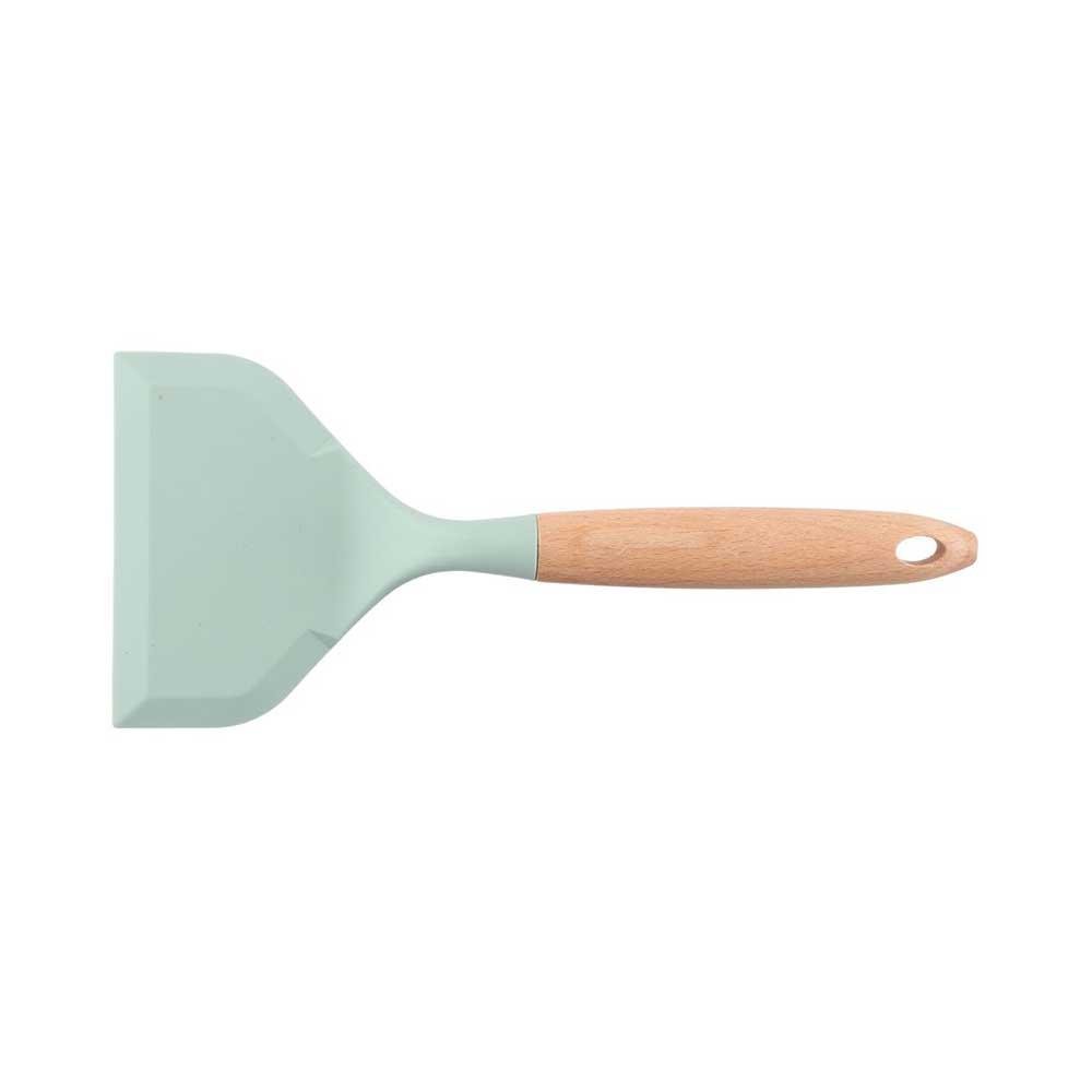 Wooden Handle Tamagoyaki  Spatula Silicone Pizza Shovel Cooking Utensils Scraper  Non Stick Pan