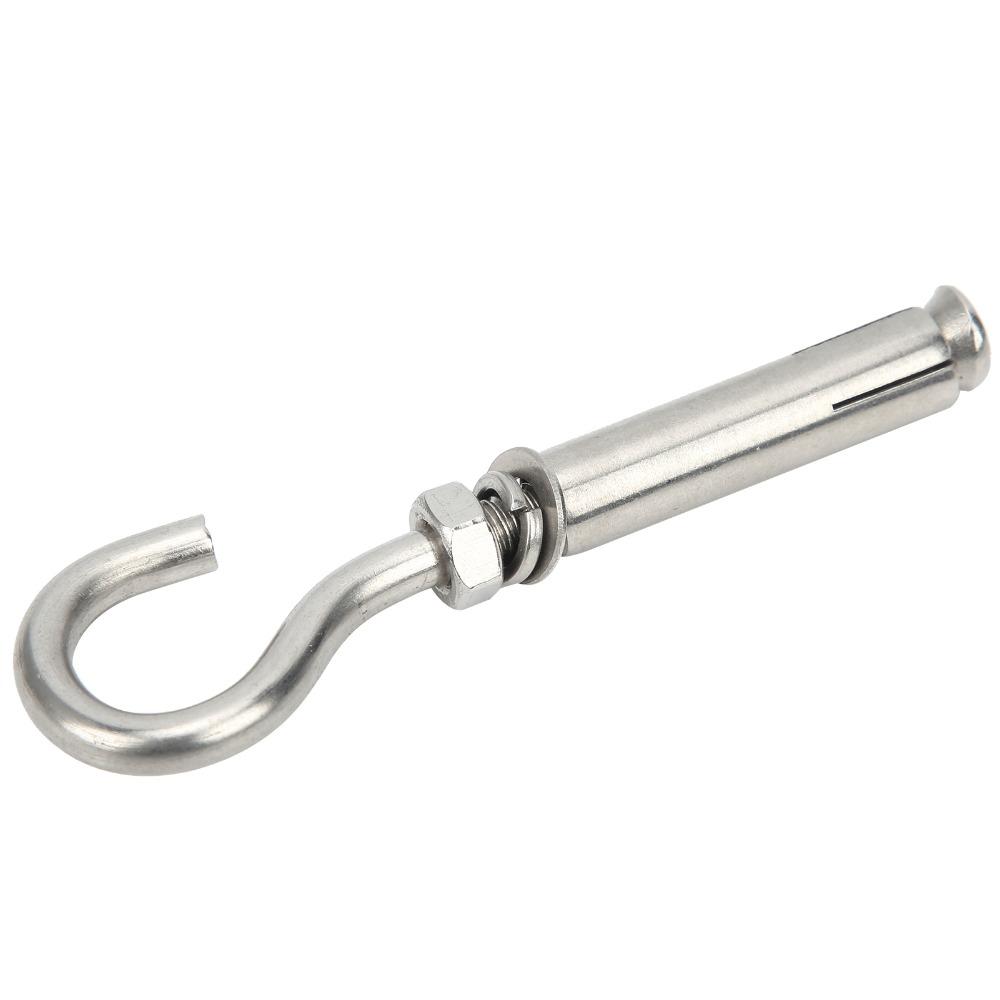 6pcs Opening Hole Design Concrete Wall Hooks Sturdy Ceiling Hook Bolts  For Medical Equipment