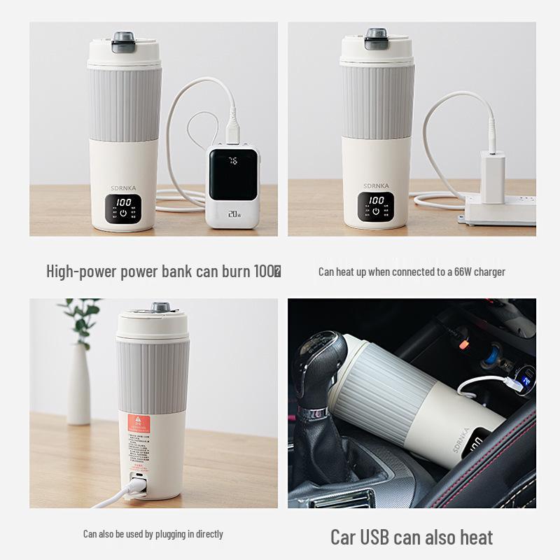 SDRNKA Compact Type-C Electric Kettle for Home, Travel & Dorm - Portable and Insulated