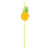 Party Decoration Set: Yellow Pineapple Straw Umbrella, Paper Honeycomb Straws, Fruit Garland, Disposable Décor