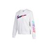 Nike Sportswear Logo Print Fleece Crewneck Sweatshirt Women Sweatshirts White DC3941-100