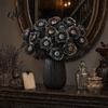 Reusable Halloween Decor Eyeball Flower Stem, Artificial Rose Floral Pick with Eyeball, Spooky Branch Decoration Gothic Black Branches for Vase, Home