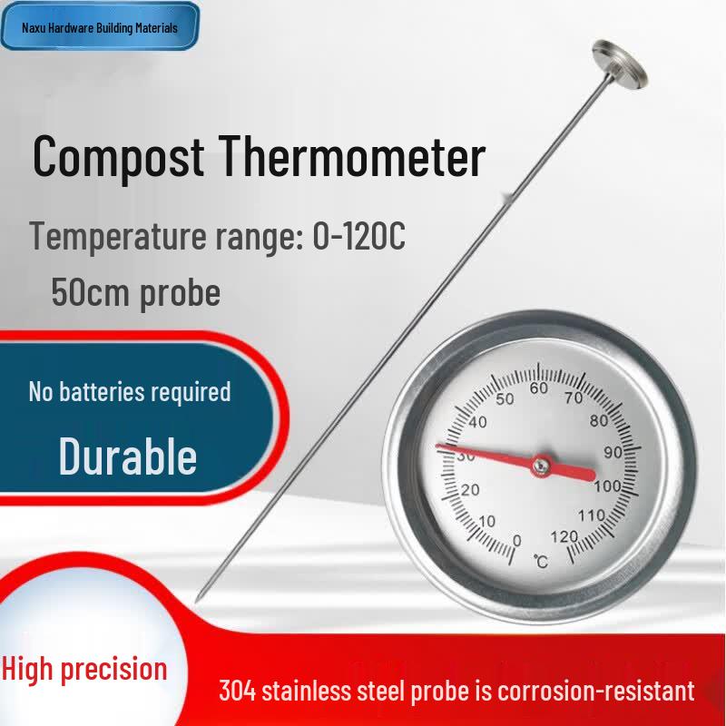 Chi Weng High Precision Stainless Steel Compost Soil Thermometer