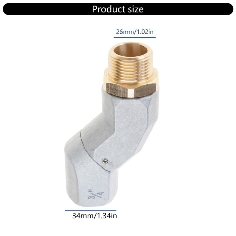 Fuels Hose Swivel 360 Rotaing Connector 3/4inch Nozzle Joint Head Connector Fuels Hose Swivel Fitting Easy to Install