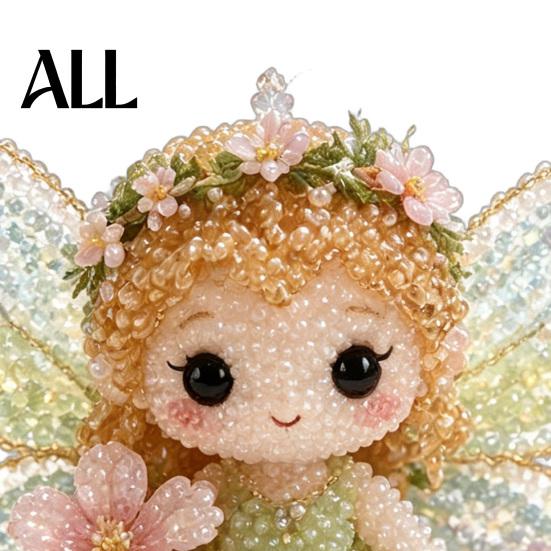 Kit Animale con Perline 3D 1 Set Kit Fai da Te, Artigianato Artistico con Perline con Istruzioni, Insetto Uccello Fata Fatto a Mano per Bambini Adulti Principianti Perline Decorative