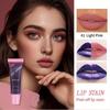 3-Farben-Tube Peel-off Lipgloss, matt, leicht zu färben, wasserfest, langanhaltend, zaubert einen bezaubernden Look, für jeden Hauttyp geeignet