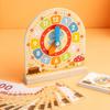Montessori Educational Learning Toys Wood Clock Game for Children to Learn Reading Time Early Teaching Aids Basic Skill Practice