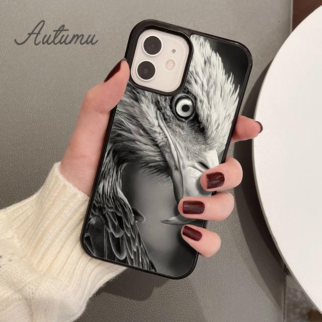 Mantin Vogel Adler Habicht Handyhülle für iPhone 11 12 13 14 Pro Max mini X XR XS SE 2020 5 6S 7 8 Plus Samsung Galaxy S21 S22 Hülle