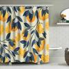 Orange Citrus Fruit Pattern Shower Curtain Botanical Tropical Nature Farmhouse Bathroom Decor Waterproof Fabric Backdrop