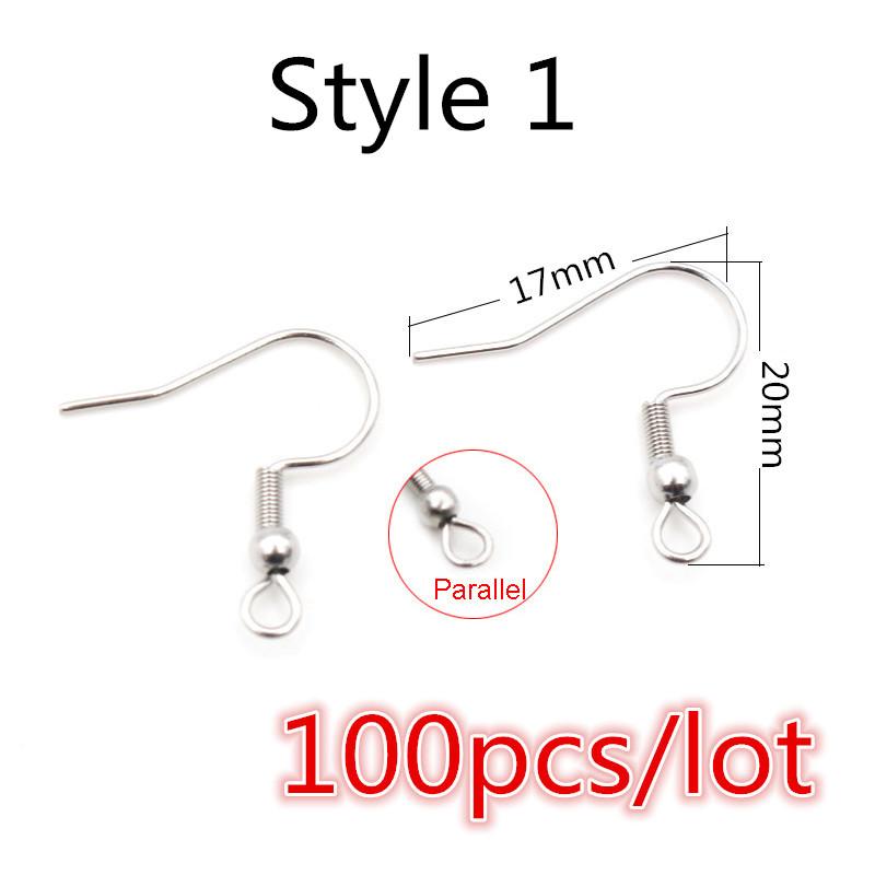  20x17mm Multi Styles Stainless steel DIY Earring Findings Clasps Hooks Jewelry Making Accessories Earwire