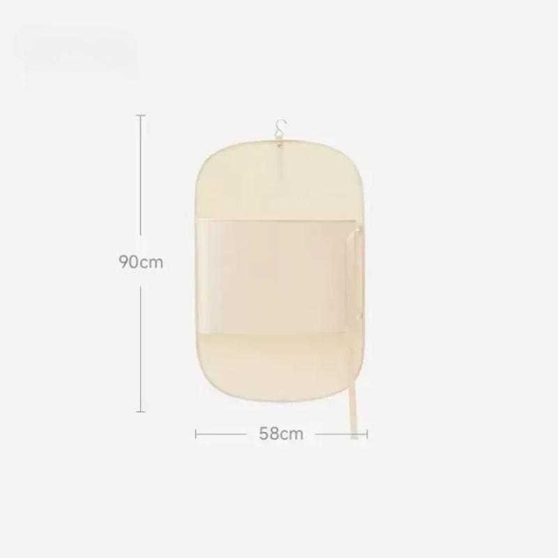 

Space-saving Compression Garment Storage Hanger with Buttonst Foldable Fabric Down Jacket Clothing Organizer бежевый