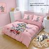 Hatsune Miku Pure Cotton 4-Piece Bedding Set: Cute Duvet Cover & Fitted Sheet for Students