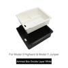 For Tesla Model Y Juniper Model 3 Highland Center Control Armrest Box Organizer Double Layer Box ABS+TPE Layered Storage Box