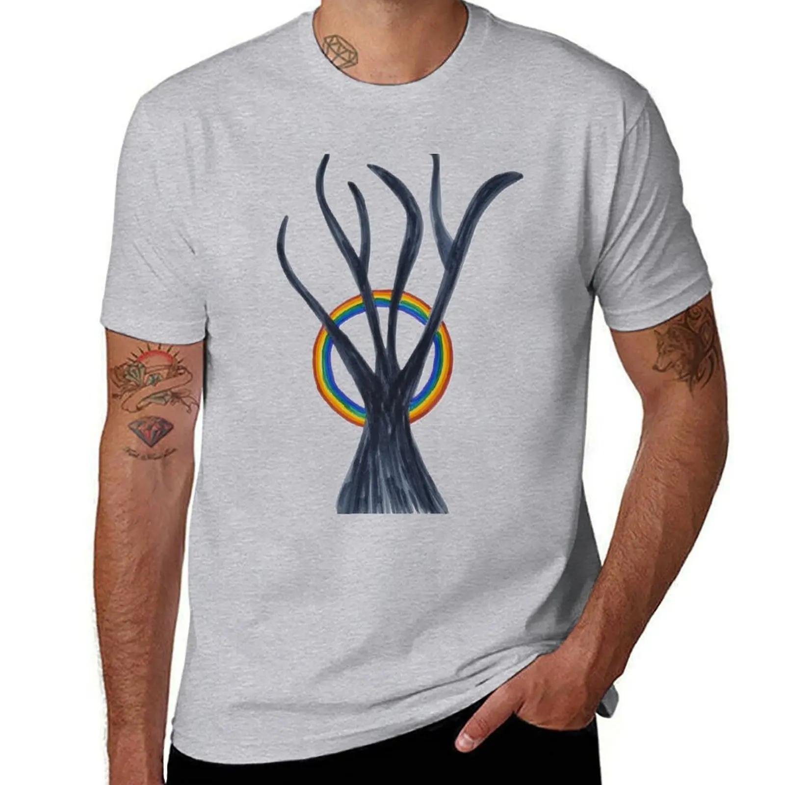 Rainbow Tree of of Life TShirt Short sleeve tee summer clothes mens t shirts casual stylish S
