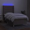 VidaXL Sommier à Lattes de Lit avec Matelas et LED, Lit Rembourré, Lit Simple, Lit Adulte de Chambre à Coucher Intérieur, 3138937