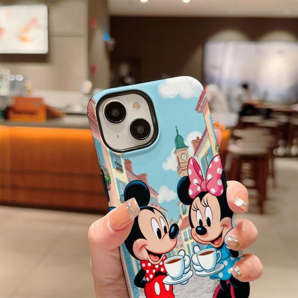 Disney Phone Case, Double-layer Protective Cover, Suitable for iPhone X/XS/SE/7/8/11/12/13/14/15/16/17 Pro Max Plus