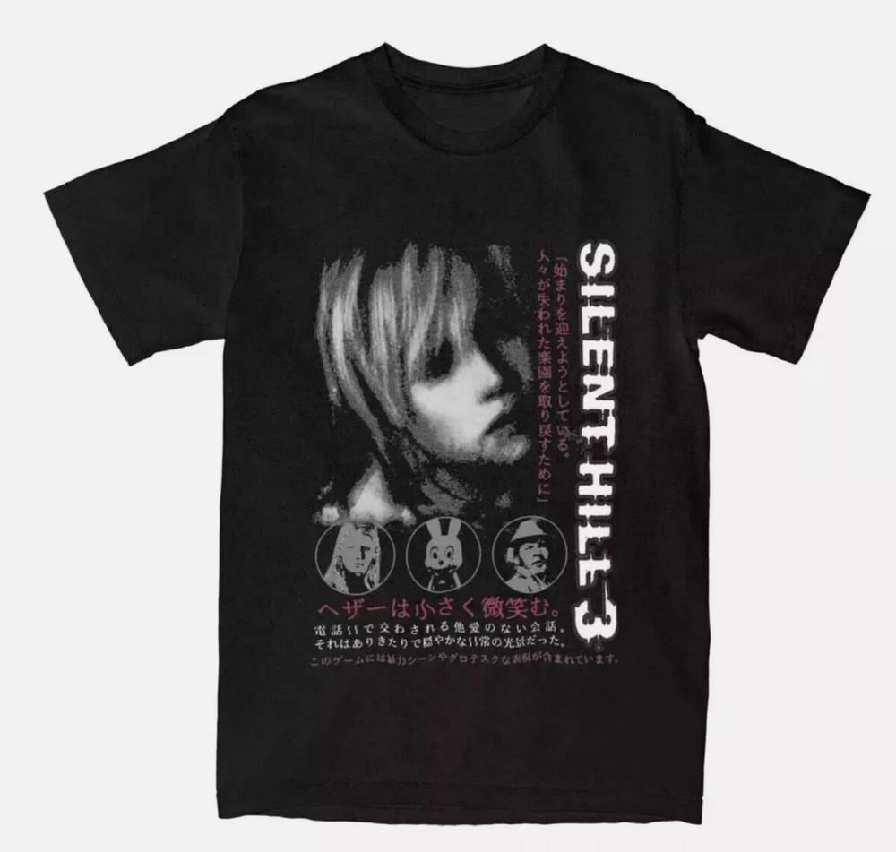 Silent Hill 3 Black T-Shirt Silent Hill Tee Horror Game T-Shirt
